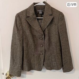 Ann Taylor Petite Tweed Blazer